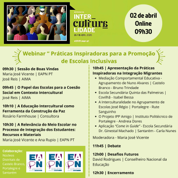 Semana da Interculturalidade | Webinar "Práticas Inspiradoras para a Promoção de Escolas Inclusivas”