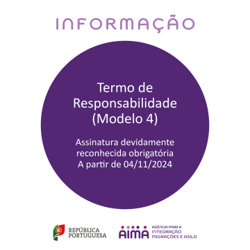 Termo de Responsabilidade (Modelo 4): Assinatura devidamente reconhecida obrigatória